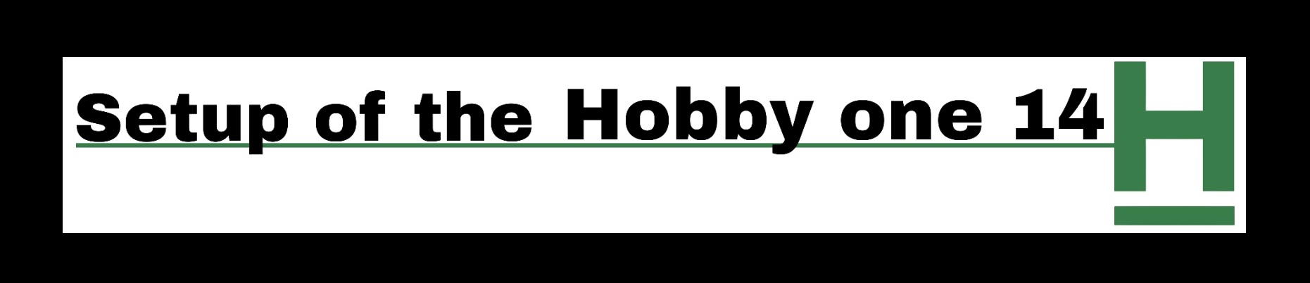 Rigging of the Hobby One 14